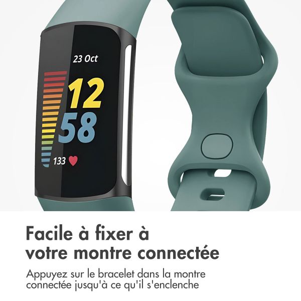 imoshion Bracelet silicone Fitbit Charge 5 / Charge 6 - Taille L - Olive