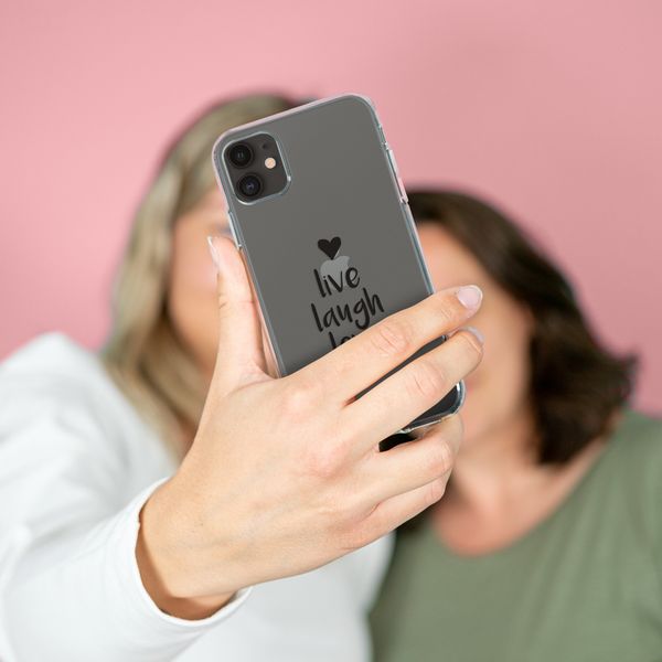 imoshion Coque Design iPhone 11 - Live Laugh Love - Noir