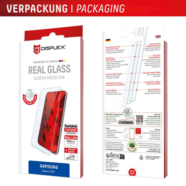 Displex Protection d'écran en verre trempé Real Glass Samsung Galaxy A26