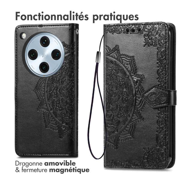 imoshion Etui de téléphone portefeuille Mandala Oppo Find X8 Pro - Noir