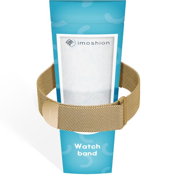 imoshion Bracelet magnétique milanais Apple Watch Series 1 - 9 / SE (38/40/41 mm) | Series 10 / 11 (42 mm) - Taille S - Doré