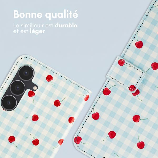 imoshion Étui de télephone portefeuille Design Samsung Galaxy S25 FE - Cherry Check