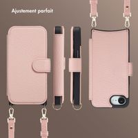 Selencia Étui Riva avec MagSafe et cordon de téléphone Apple iPhone 16e - Old Pink