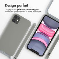 imoshion Coque en silicone avec cordon Apple iPhone 11 - Gris clair