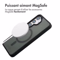 Accezz Coque Givrée Robuste avec MagSafe Samsung Galaxy S25 Plus - Noir