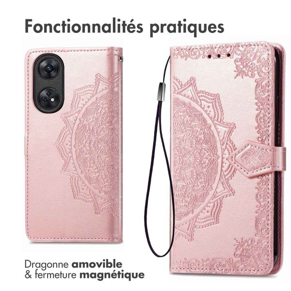 imoshion Etui de télephone Mandala Oppo Reno 8 T (4G) - Rose Doré