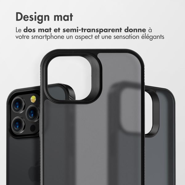 Accezz Coque Givrée Robuste iPhone 15 Pro Max - Noir