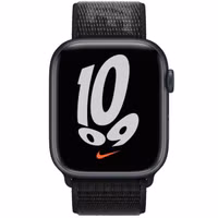 Apple Bracelet Nike Sport Loop Apple Watch Series 1 t/m 9 / SE (38/40/41 mm) | Series 10 / 11 (42 mm) - Black / Grey