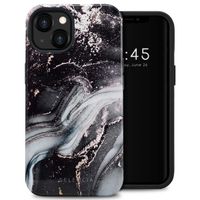 Selencia Coque arrière Vivid Tough iPhone 13 - Chic Marble Black