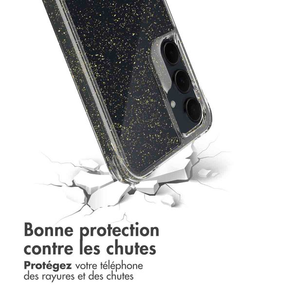 imoshion Coque arrière transparente Pailletée Samsung Galaxy A35 - Doré