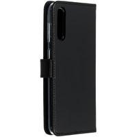 Selencia Étui portefeuille en cuir véritable Samsung Galaxy A50 / A30s - Noir