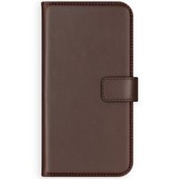 Selencia Étui portefeuille en cuir véritable Apple iPhone 12 (Pro) - Marron