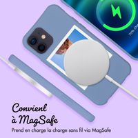 Coque de couleur personnalisée MagSafe avec cordon amovible et Polaroid iPhone 12 Pro - Ash Blue