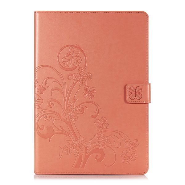 Coque Fleurs de Trèfle iPad 6 (2018) 9.7 pouces / iPad 5 (2017) 9.7 pouces - Orange