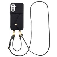 Selencia Coque de télephone Sera avec cordon et porte-cartes enveloppe Samsung Galaxy A57 (5G) - Noir