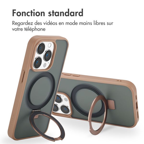 Accezz Coque Ring Stand avec MagSafe iPhone 14 Pro Max - Brown