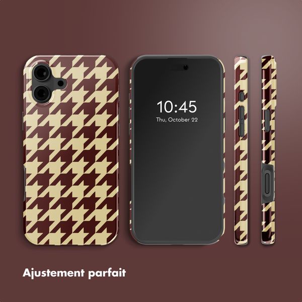 Selencia Coque arrière Vivid avec MagSafe Apple iPhone 16 - Pied-de-Poule