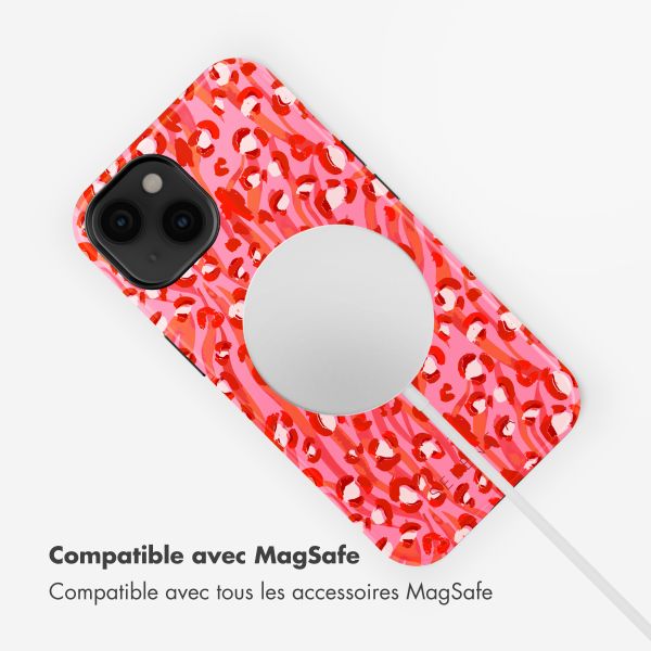 Selencia Coque arrière Vivid Tough avec MagSafe iPhone 14 - Wild Spots Lipstick