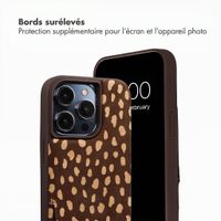 Selencia Nova coque arrière en cuir véritable avec porte-cartes Apple iPhone 14 Pro - Fawn Chic
