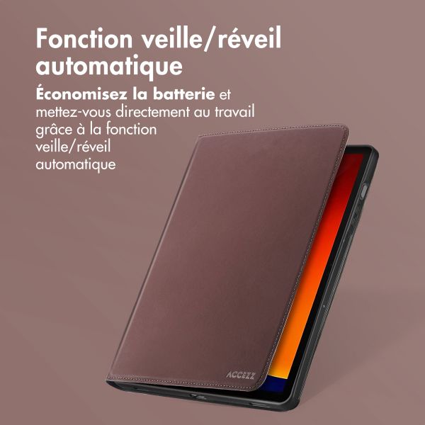 Accezz Housse Classic Tablet Stand Samsung Galaxy Tab S10 Ultra / Tab S9 Ultra - Marron