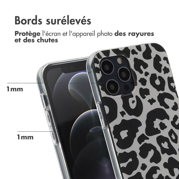 imoshion Coque Design Apple iPhone 12 (Pro) - Leopard Transparent