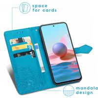 imoshion Etui de télephone Mandala Xiaomi Redmi Note 10 (4G) / Note 10S - Turquoise