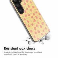 imoshion Coque design pour Samsung Galaxy S25 - Sunny Yellow Petite Flowers