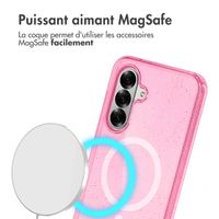 imoshion Coque Pailletée avec MagSafe Samsung Galaxy A36 - Paillettes Rose