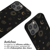 imoshion Coque design en silicone avec cordon Apple iPhone 13 Pro Max - Sky Black