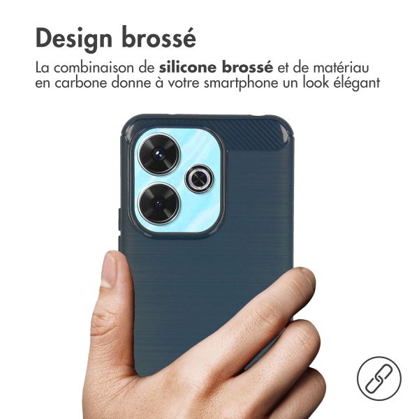 imoshion Coque Brushed Xiaomi Redmi 13 4G - Bleu foncé