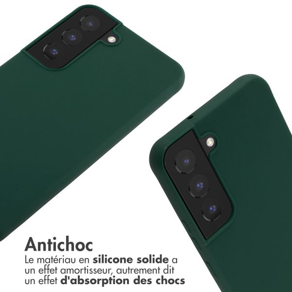 imoshion Coque en silicone avec cordon Samsung Galaxy S22 - Vert foncé