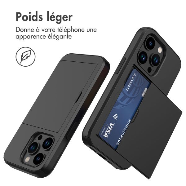 imoshion Coque arrière avec porte-cartes iPhone 15 Pro - Noir