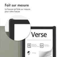 imoshion Étui de liseuse portefeuille Canvas Pocketbook Verse / Verse Pro / Verse Pro Color / Vivlio Light / Light HD - Bleu foncé