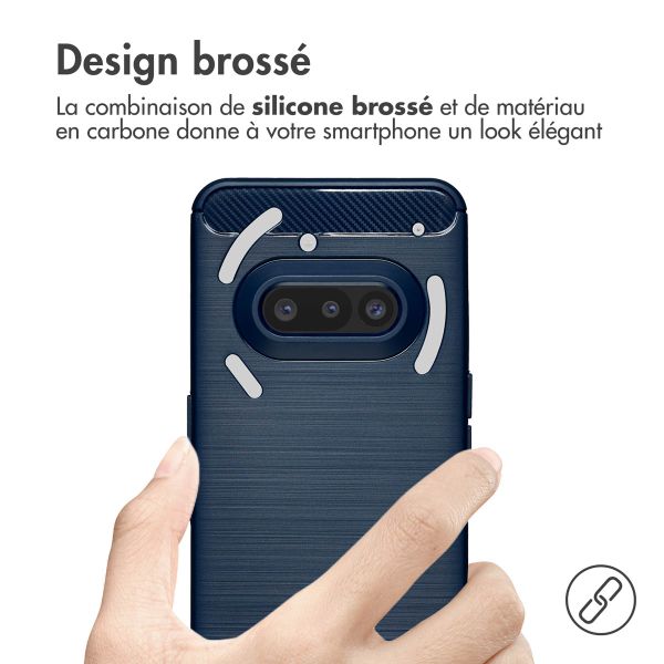 imoshion Coque Brushed Nothing Phone (3a) - Bleu foncé