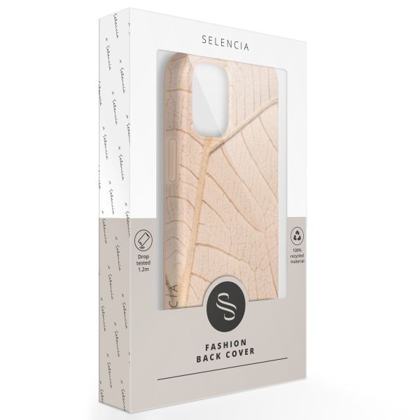 Selencia Aurora Coque Fashion iPhone SE (2022 / 2020) / 8 / 7 - ﻿Coque durable - 100 % recyclée - Earth Leaf Beige