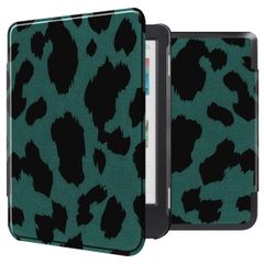 imoshion Design Slim Hard Case Sleepcover Kobo Clara Colour / BW - Green Leopard