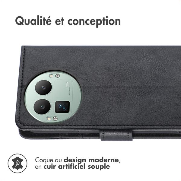 imoshion Étui de télephone portefeuille de luxe Realme GT 8 Pro - Noir