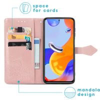 imoshion Etui de téléphone portefeuille Mandala Xiaomi Redmi Note 11 Pro - Rose Dorée