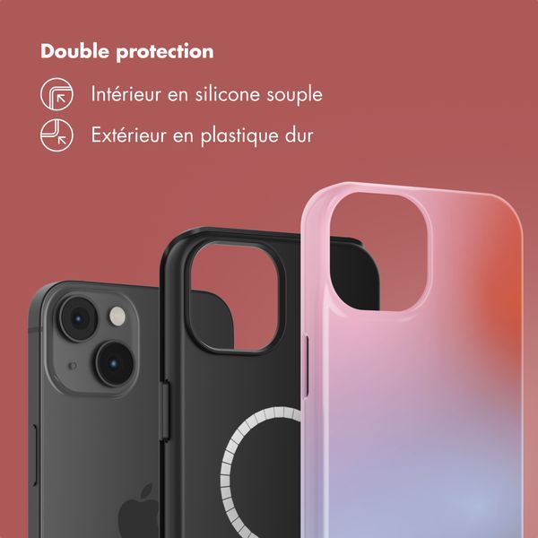 Selencia Coque arrière Vivid avec MagSafe Apple iPhone 14 - Gradient Soft Blush