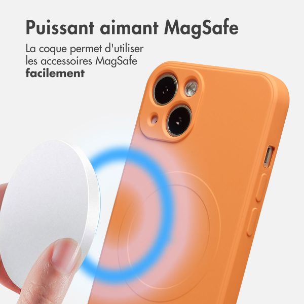 imoshion Coque Couleur avec MagSafe Apple iPhone 13 - Neon Orange