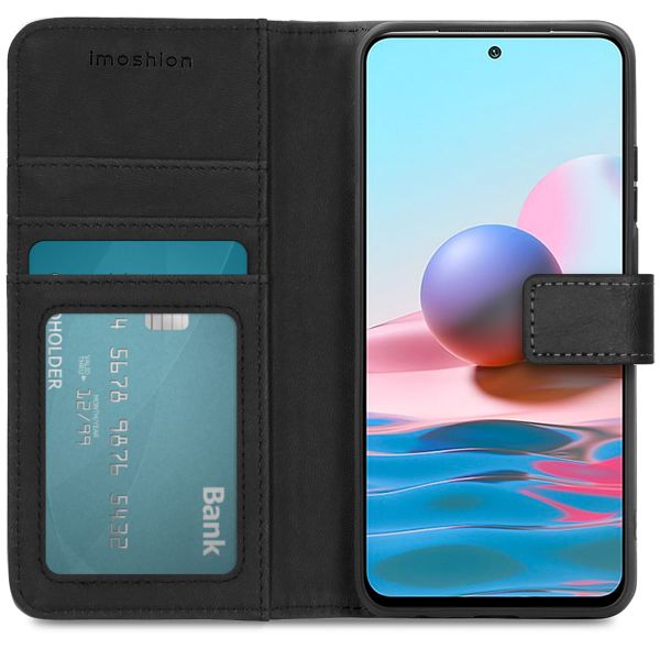 imoshion Étui de télephone portefeuille Xiaomi Redmi Note 10 (4G) / Note 10S - Noir