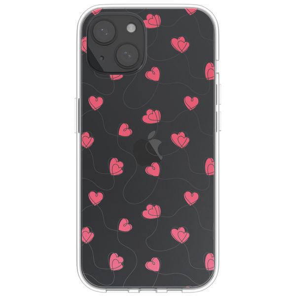 imoshion Coque design pour iPhone 15 - Dusty Rose Connected Hearts