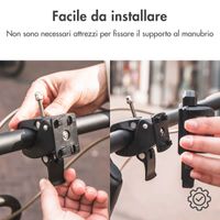 Accezz Support de téléphone pour vélo - Réglable - Universel - Noir