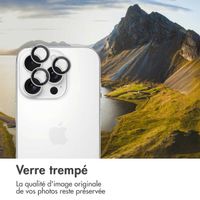 imoshion Lot de 2 protections d'objectif de caméra Apple iPhone 16 Pro / 16 Pro Max - Blanc / Titanium