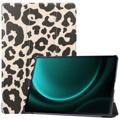 imoshion Coque tablette Design Trifold Samsung Galaxy Tab S10 Plus / Tab S9 FE Plus / Tab S9 Plus - Leopard