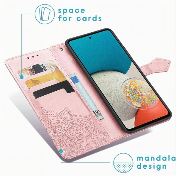 imoshion Etui de télephone Mandala Samsung Galaxy A53 - Rose Doré