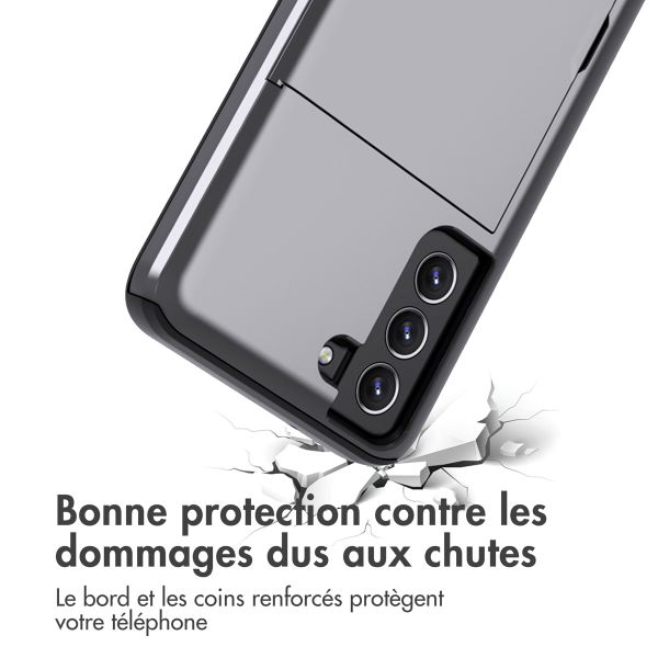 imoshion Coque arrière avec porte-cartes Samsung Galaxy S21 FE - Gris