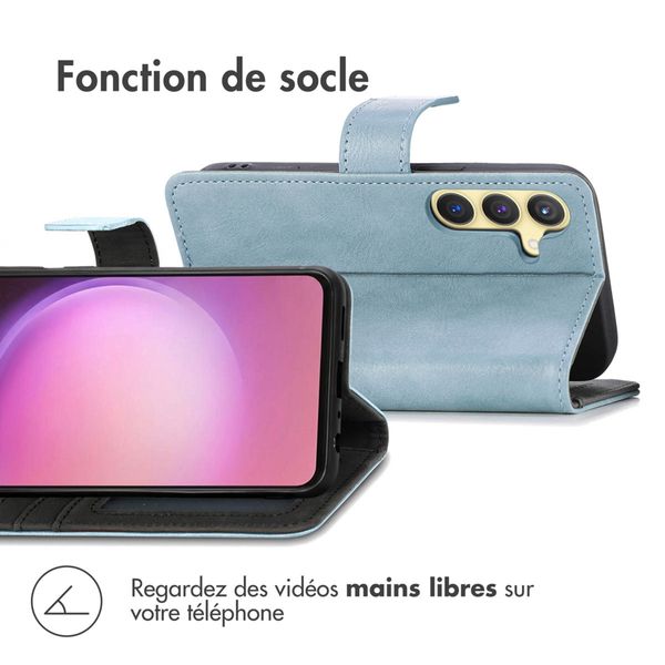 imoshion Étui de télephone portefeuille de luxe Samsung Galaxy S24 Plus - Bleu clair