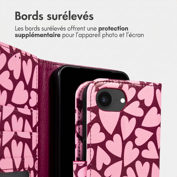imoshion Étui de télephone portefeuille Design Apple iPhone 17e / 16e - Hearty Blush