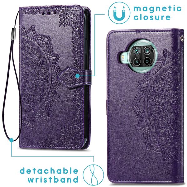 imoshion Etui de téléphone portefeuille Mandala Xiaomi Mi 10T Lite - Violet